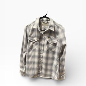 DIXXON Light Gray Plaid Shirt - Size Small